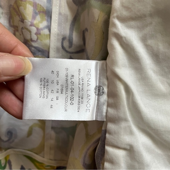 Rena Lange Floral Women's Jacket Sz 10 - Picture 5 of 7